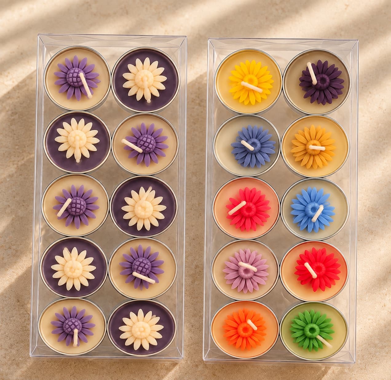 Flower Tealight Candles (pack of 10)